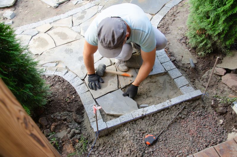 Local Sunken Pavers Repair pros at work